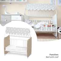 Бебешко легло Lorelli Stars 60x120 см, Бяло+String-0CuLn.jpeg