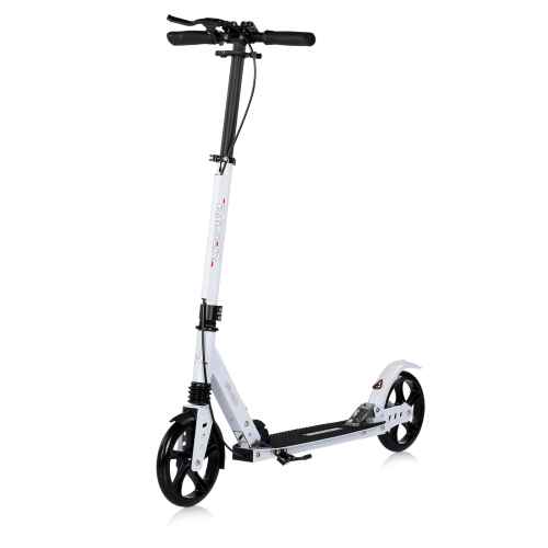 Скутер със спирачка Chipolino Rider, бял до 100 кг