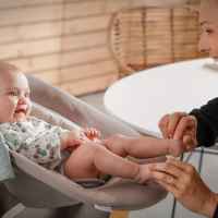 Шезлонг за столче за хранене 2в1 Hauck Alpha+ Bouncer, Deluxe sand-0PPrS.jpeg