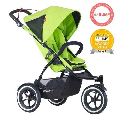 Бебешка количка Phil & Teds Sport V5 за едно или породени деца, Светлозелено