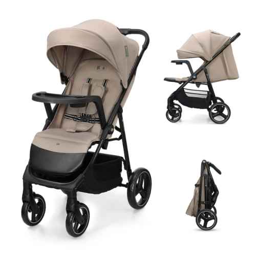 Лятна бебешка количка с табла KinderКraft Trig 3, Stone Beige