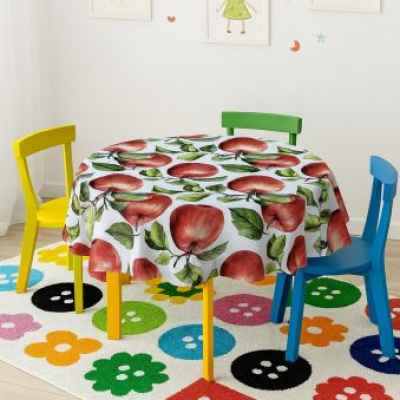 5бр. Хидрофобирана покривка за маса, 120/160 см, Ябълки