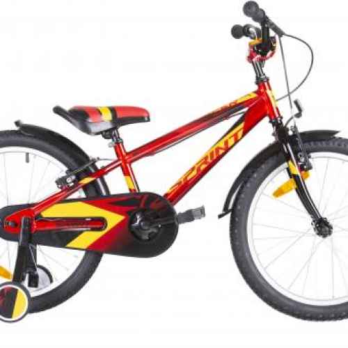 Детски велосипед Sprint Casper 20, червено с черно и оранжево