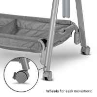 Бебешка мини кошара с падаща преграда 2в1 Lorelli Layla, Grey-4wHIK.jpeg