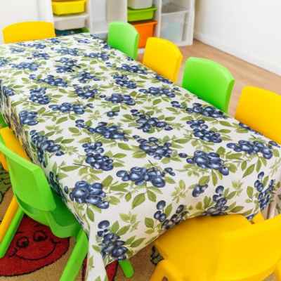 5бр. Хидрофобирана покривка за маса, 120/160 см, Боровинки