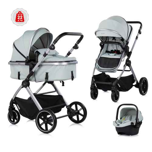 Комбинирана бебешка количка 3в1 Chipolino Pearl, матча