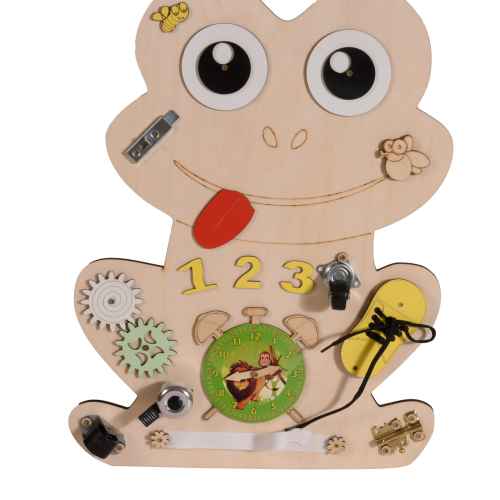 Монтесори дървена дъска Moni Toys Frog