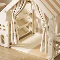 Пластмасова детска къщичка за игра с маса за конструктори Feelkids, кафява-5qtZE.jpeg