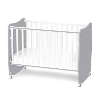 Бебешко легло Lorelli Stars 60x120 см, Бяло+Stone grey