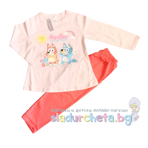 Детска пижама Светли, розов/оранжев