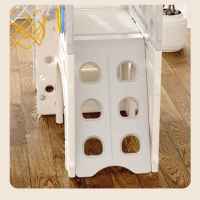 Детски център с пързалка, къща и баскетболен кош Feelkids, кафяв-9VfDM.jpeg