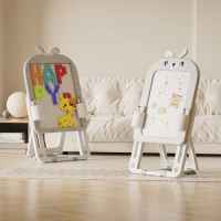 Детска дъска 2 в 1 с конструктор 60 части и стол Feelkids, Сиво зайче-9gily.jpeg