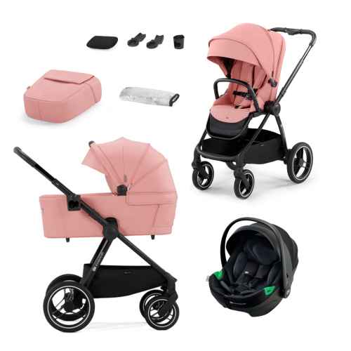 Комбинирана бебешка количка 3в1 Kinderkraft NEA, Ash Pink