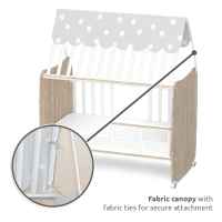 Бебешко легло Lorelli Stars 60x120 см, Бяло+Светъл дъб-AyrbL.jpeg