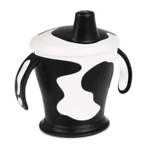 Нетечаща чаша с твърд накрайник и дръжки Canpol Haberman Little Cow, 250 мл