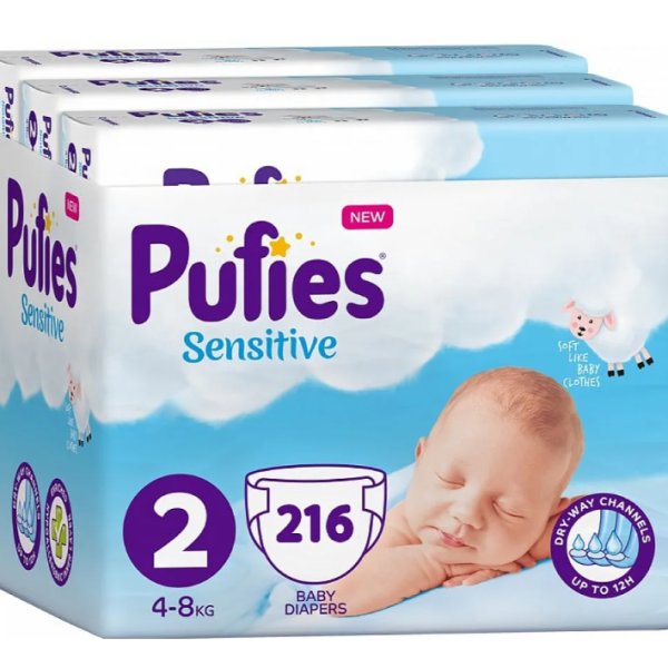 Пелени Pufies Sensitive 2 Mini, 4-8 кг 216 бр.-BUVKm.png