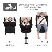 Столче за кола Lorelli Concord Pro i-Size ISOFIX Support Leg 360, Beige-BeDIt.jpeg