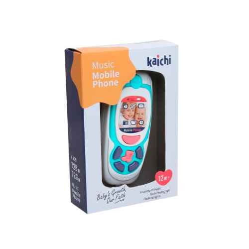 Играчка мобилен телефон Kaichi, с музика и светлина син