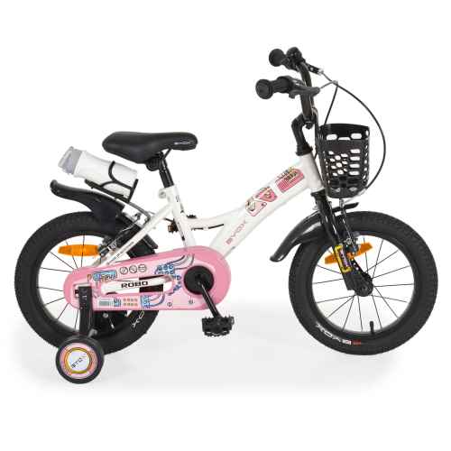 Детски велосипед Byox 14 Robo, бял-розов