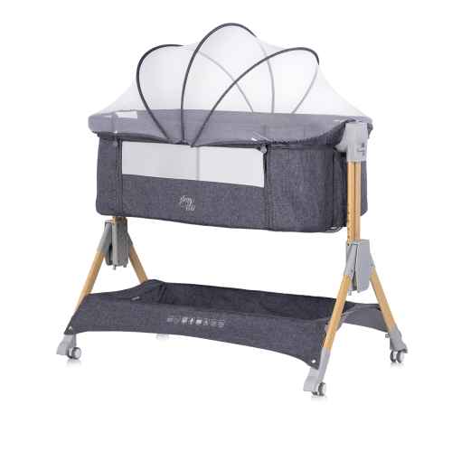 Сгъваема бебешка кошарка Chipolino SleepNFold, тъмносиво