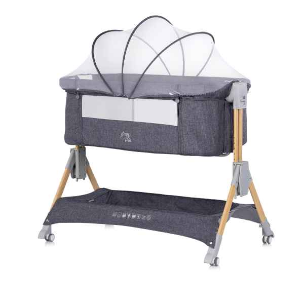 Сгъваема бебешка кошарка Chipolino SleepNFold, тъмносиво-Clmxh.jpeg