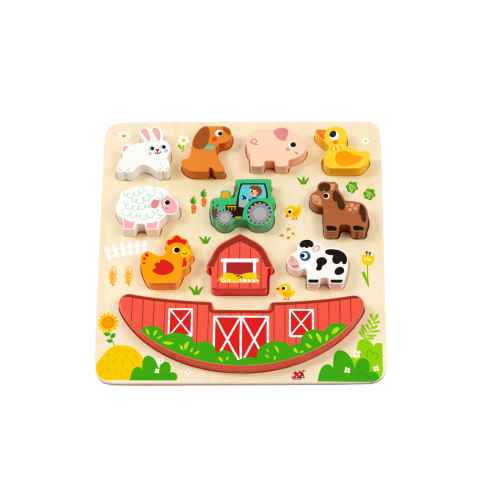 Дървен пъзел и игра за баланс Moni Farm
