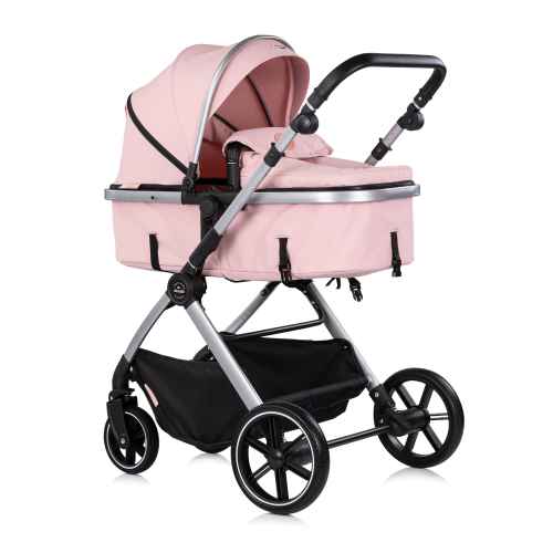 Комбинирана бебешка количка 2в1 Chipolino Pearl, розова пудра