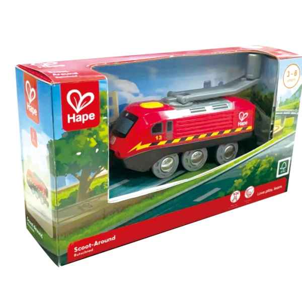 Захранващ енергиен влак с манивела и USB Hape, Червен-EZEYM.jpeg