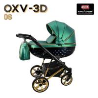 Бебешка количка 3в1 Adbor Avenue 3D eco, зелена кожа/черен-GF8ed.png
