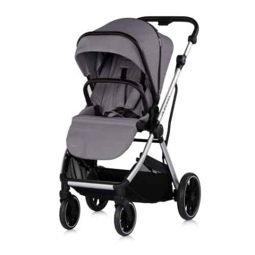 Комбинирана бебешка количка 3в1 Chipolino Аурора, тъмносива