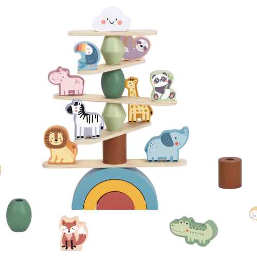 Дървена игра за баланс Tooky Toy Animals