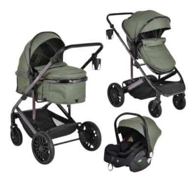 Комбинирана бебешка количка 3в1 Moni All road, Dark-green