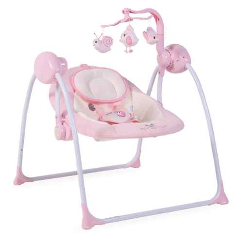 Електрическа бебешка люлка Cangaroo Baby Swing+, розова
