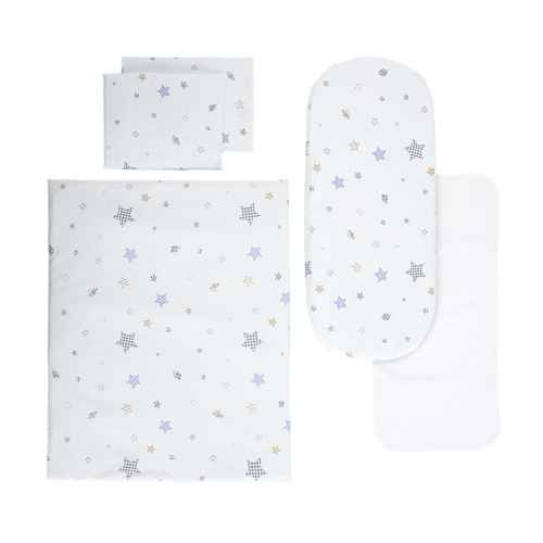 Сет за бебешка количка Lorelli с протектор, Bear with swing Синьо