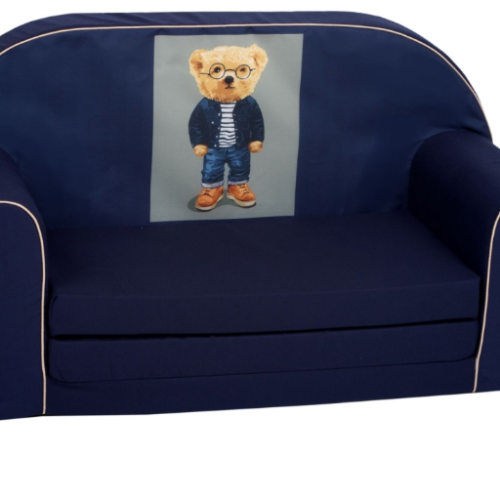 Детски двоен диван Delta Trade, Мечо син