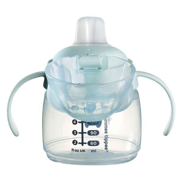 Неразливаща се чаша Tommee Tippee Soft Spout, BACSHIELD, с дръжки, синя с Мече, 150 мл, 4м+-L47ZH.jpeg
