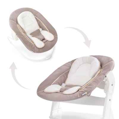 Шезлонг за столче за хранене 2в1 Hauck Alpha+ Bouncer, Stretch beige