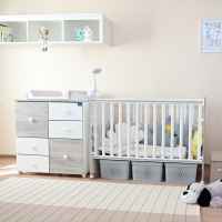 Бебешко легло Lorelli Stars 60x120 см, Бяло+Milky green-M3VJs.jpeg