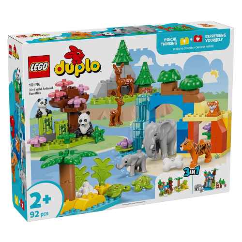 Конструктор LEGO DUPLO Семействата на дивите животни „3 в 1“