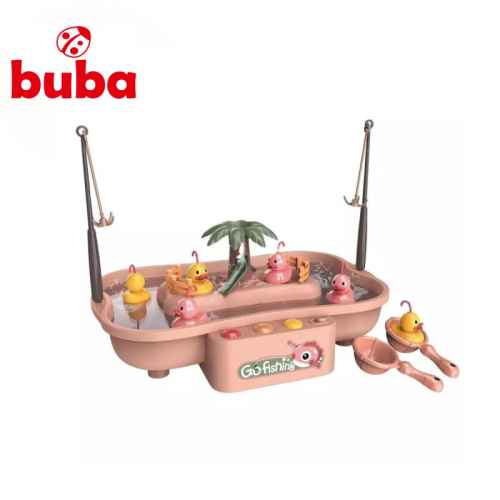 Комплект за риболов Buba Go Fishing патета, розов