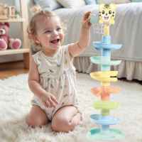 Детска играчка забавна кула с топче Dolu Ball Tower, Пастел-MZPUq.jpeg