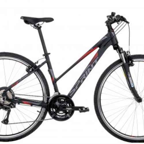 Велосипед Sprint Sintero Lady 28, черен мат/ червено