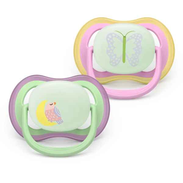 2 бр. залъгалки Philips Avent Ultra Air Night 6-18м птица и пеперуда, розови-N1eUT.jpeg