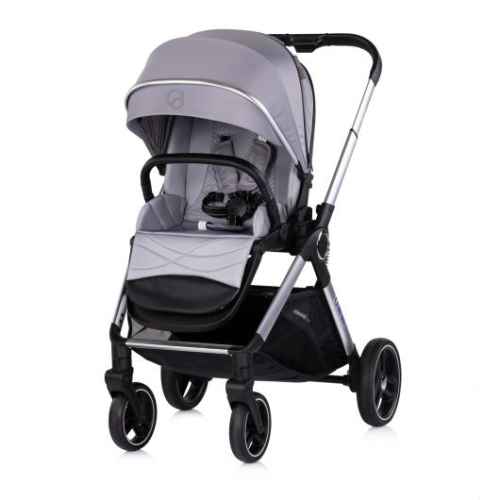 Комбинирана бебешка количка 3в1 Chipolino Еуфория, платина