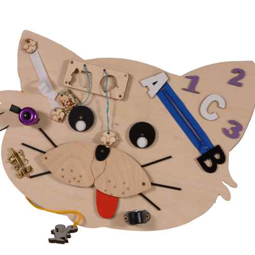 Монтесори дървена дъска Moni Toys Cat