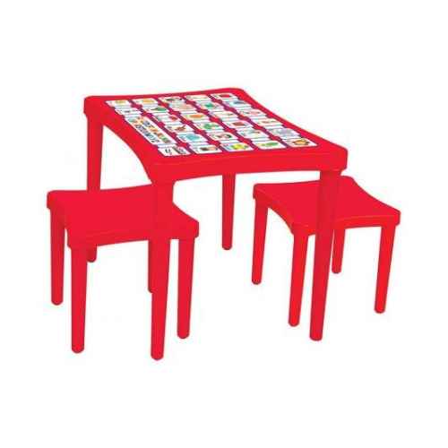Маса с два стола Pilsan 03493 червен