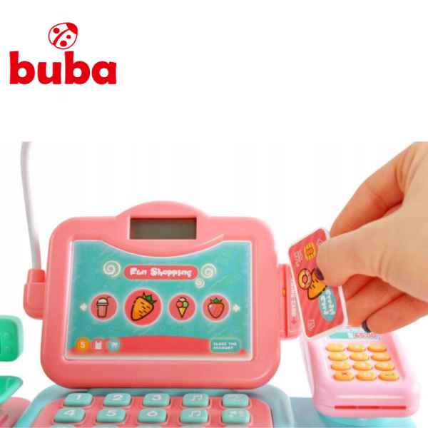 Детски касов апарат с аксесоари Buba Fun Shopping, розов-P06mm.jpeg