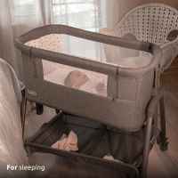 Бебешка мини кошара с падаща преграда 2в1 Lorelli Layla, Beige-PmMkU.jpeg