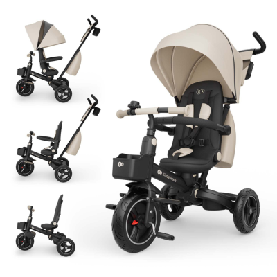 Триколка KinderKraft Spinstep 2 Plus, Бежова