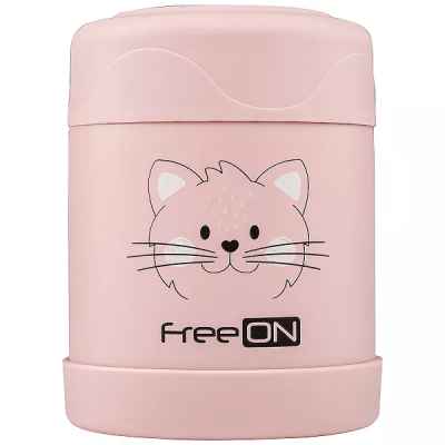 Термо контейнер Freeon 350 мл, неръждаема стомана, розов